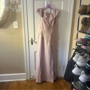 Alexander by Daymor 1373 Button Back Off The Shoulder Dress.